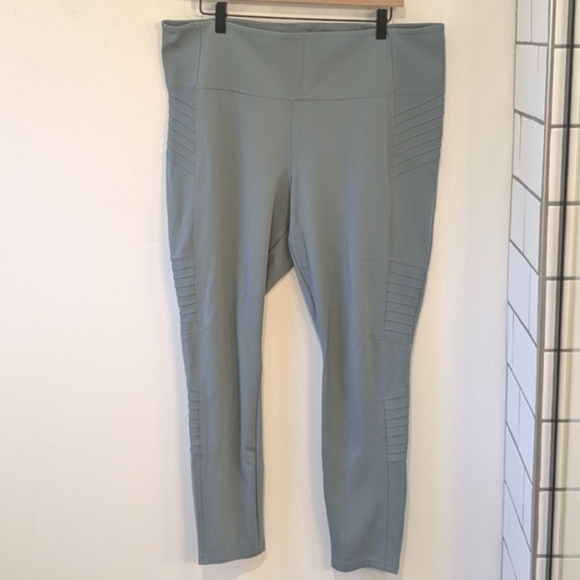 Athleta Pants - Athleta 2021 Delancey Moto Tight Leggings Ankle Zipper Women's Size 2X